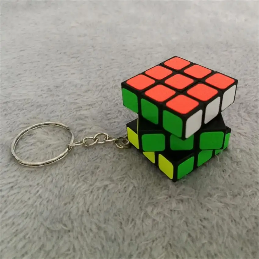 

3*3*3 Portable Pocket Mini KeyChain Magico Cubo Educational Cube Puzzle Toy for Children