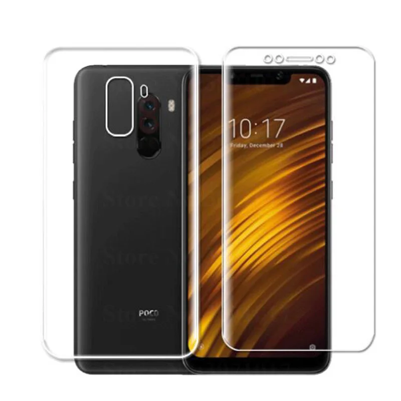 OriWood-Transparent-Front-Back-Screen-Protector-For-Xiaomi-Pocophone-f1-f1-3D-Full-Cover-Soft-Tpu