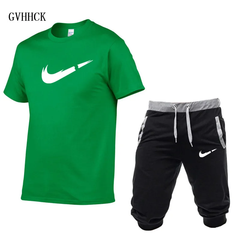 HTB1wHulPAzoK1RjSZFlq6yi4VXaJ image HTB1wHulPAzoK1RjSZFlq6yi4VXaJ Summer New Tracksuit Men Shorts Casual Men's Sportswear Suit Shorts Brand Clothing Two Pieces Top Tee+Shorts Sweat Suits 2019