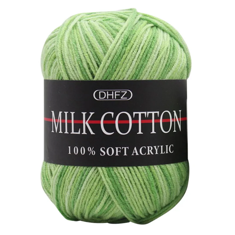 1.5MM Diameter Soft Milk Cotton Yarn Baby Wool Yarns For Knitting Hand Knitted Blanket Sweater Scarf Crochet Knitting Supplies - Цвет: C
