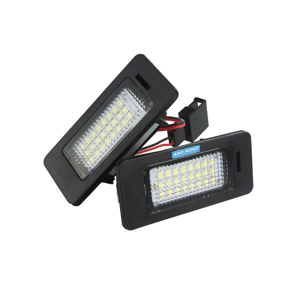 ANGRONG 18 SMD светильник светодиодный номерной знак Canbus лампа для VW Golf MK6 Jetta Passat B6 Sharan