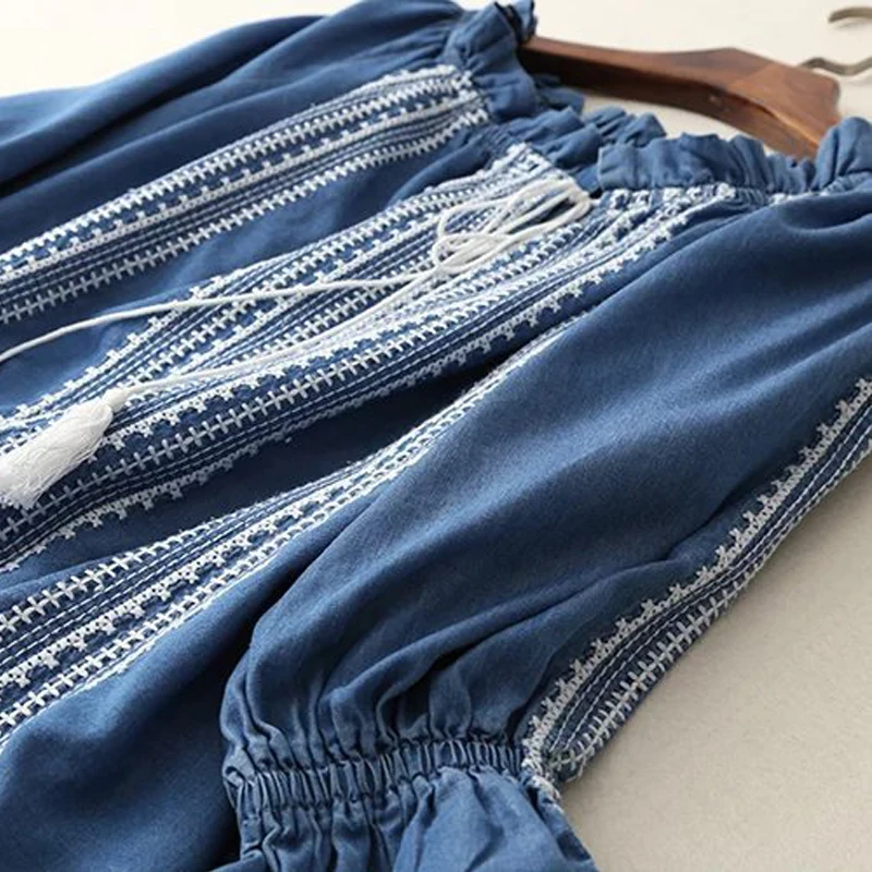 Blusas femininas/женские джинсовые рубашки на осень лето 2018 Повседневная Блузка с