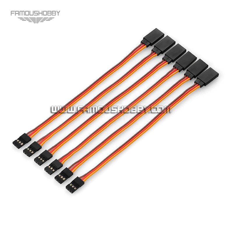 Famoushobby ET017 60 Core Cable Wiring for Remote Control Lead Servo Extension JR Male to Female RC Airplane Gas 6pcs/lot | Электроника