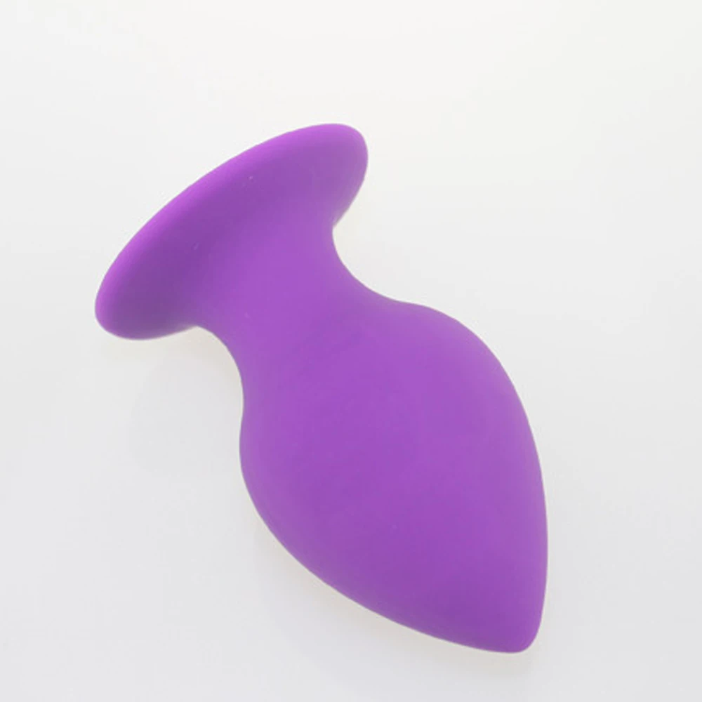 Purple silicone anal butt plug with stable strong suction cup Sexy Toys for Male or Female sex products for women4