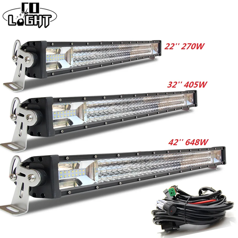 

CO LIGHT 22'' 32'' 42'' Led Lights for Car 4X4 Offroad Led Flood Light Combo 270W 405W 648W 12V 24V Tractor Off Road Led Bar
