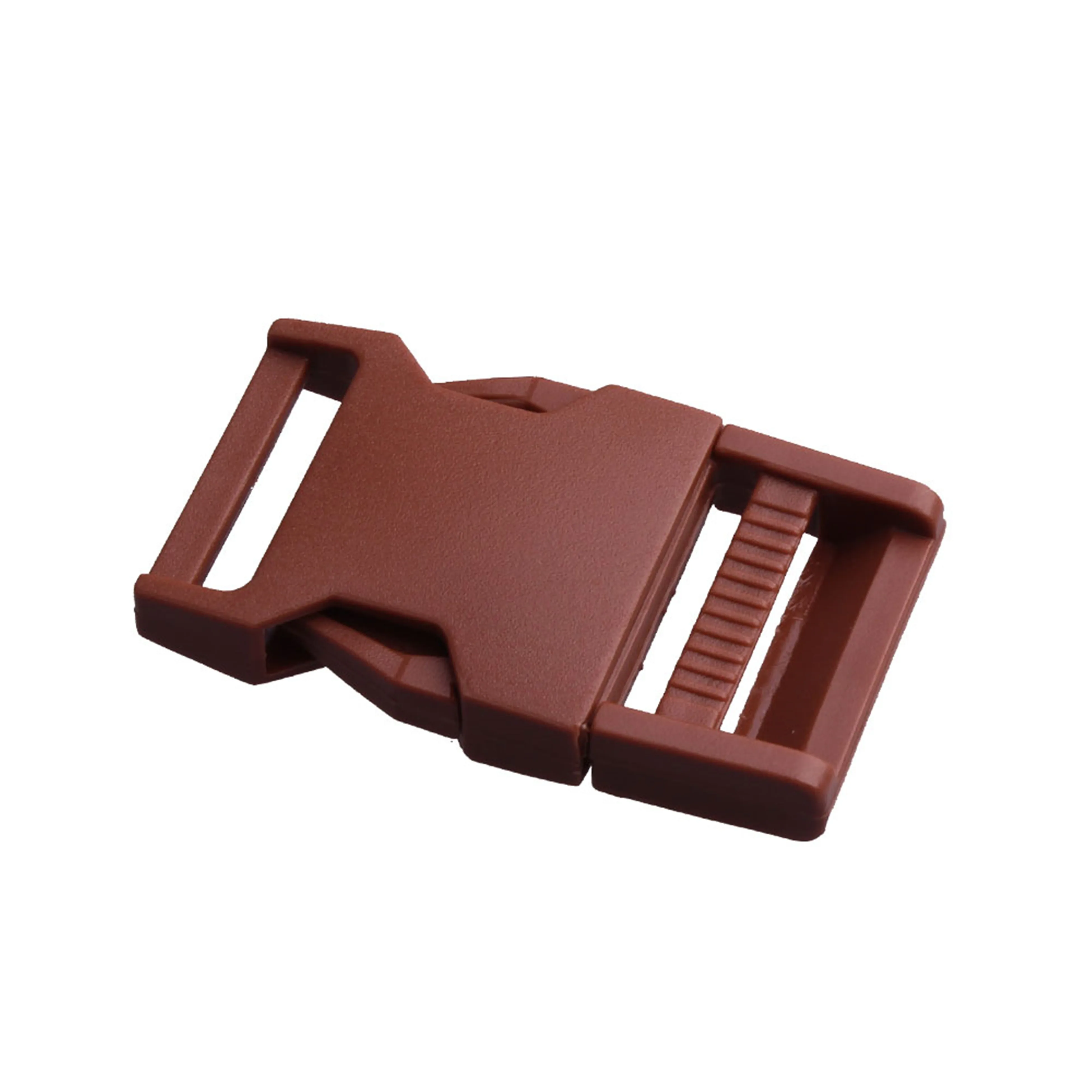 10 шт./лот " 25 мм Широкий контурный боковой выпуск для паракордового браслета пластиковая пряжка выбрать цвет - Цвет: Brown