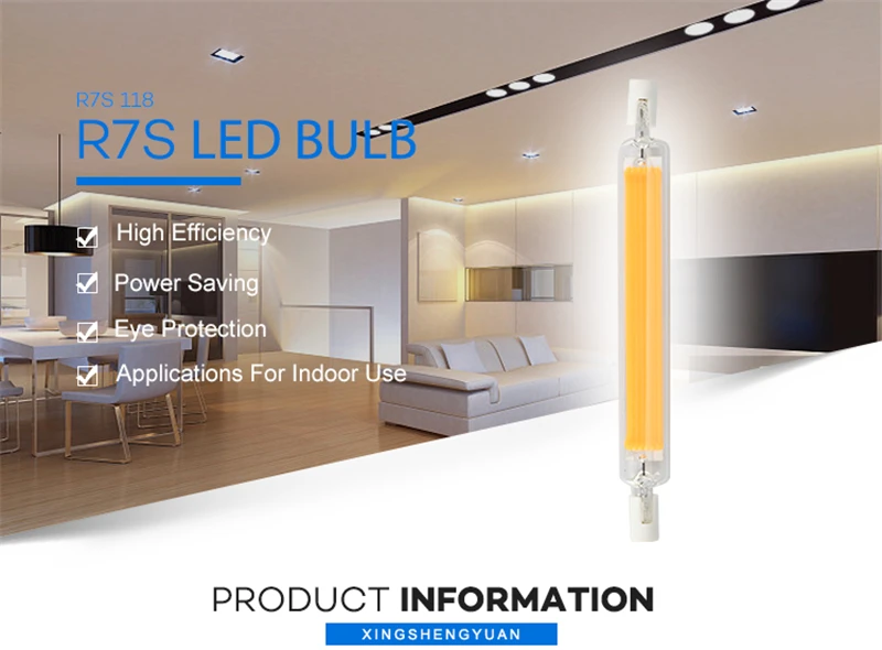 Dimmable R7S COB светодиодный светильник 78 мм 118 мм лампочка стеклянная трубка 15 Вт 30 Вт 40 Вт 50 Вт сменный галогенный светильник AC 220 В 230 В R7S точечный светильник