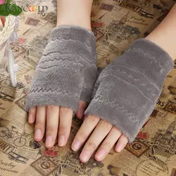 Перчатки без пальцев женские наручные новинка зимние теплые перчатки манжеты guantes женские перчатки и варежки NOVE16