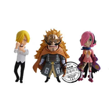

One Piece 6pcs/set Vinsmoke Reiju Judge Sanji Ichljl VinsmokeFamily Q-style Action figure toys doll free shipping
