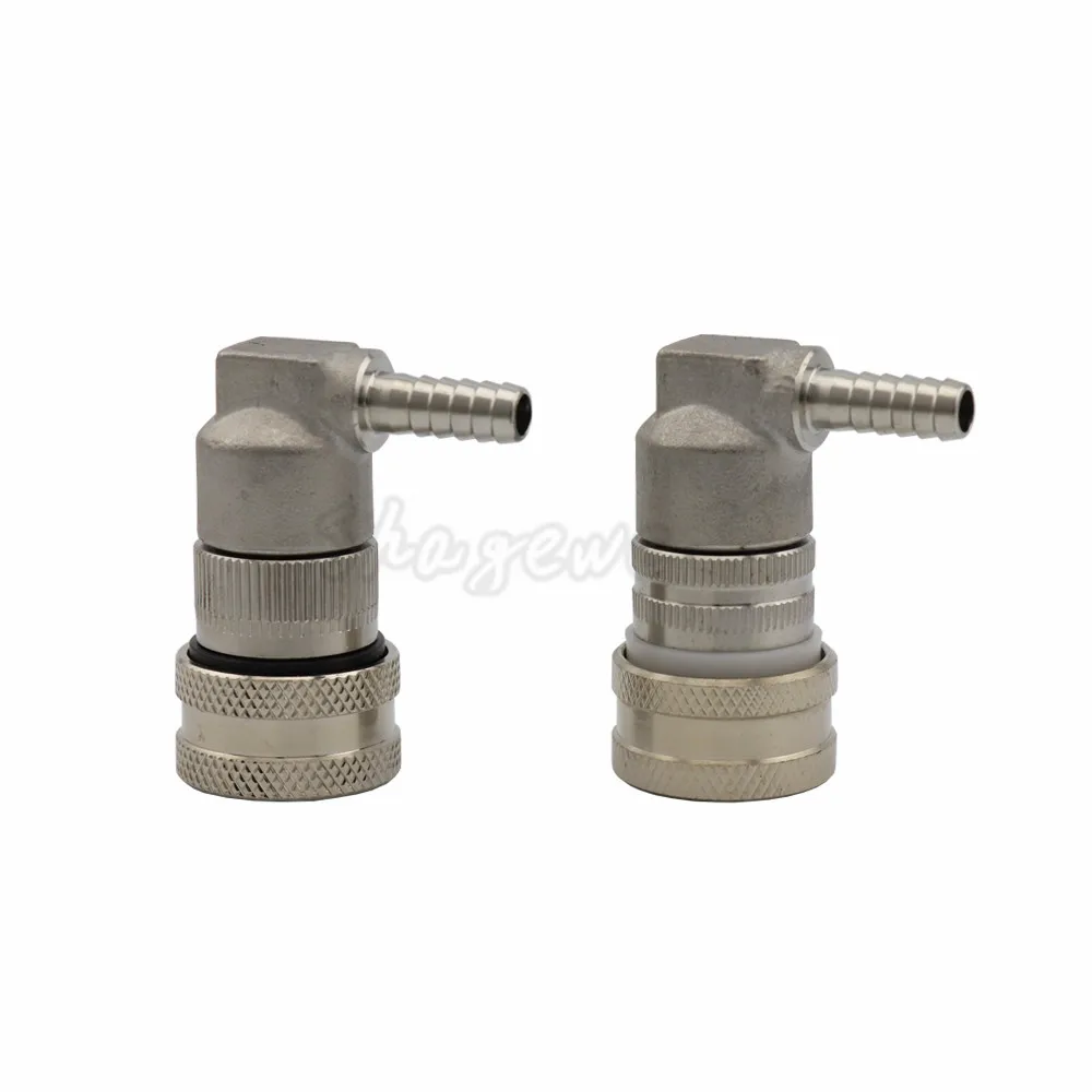 2Pcs Cornelius corny keg Stainless Steel Dispense Ball Lock Liquid & Gas Disconnect with 14inch Barb For Homebrew Beer Keg (4)