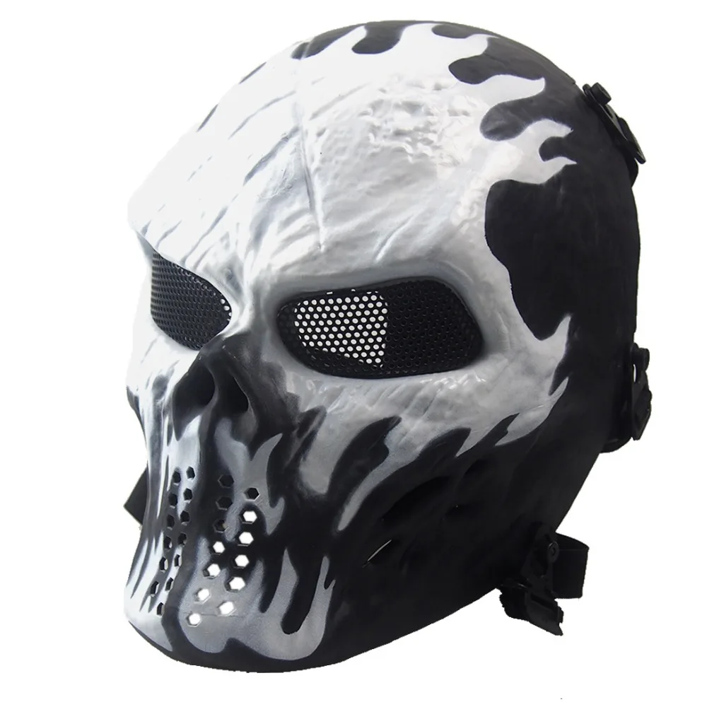 

Airsoft Mask Full Face Tactical Mask Metal Mesh Eye Protection Paintball Mask BB CS War Game Halloween Ghost Mask Cosplay