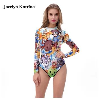 

Sexy One Piece Swimsuit Women Swimwear Bodysuit Bandage Summer Beach Bathing Suit Swim Long sleeved zipper Monokini Swimsuit