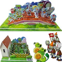 1 компл. Растения против Зомби 3D пазлы из пенополиуретана мультфильм семена гороха шутер Подсолнух Солнечный сад войны Развивающие детские подарочные игрушки