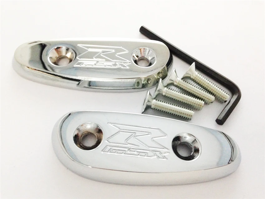 

Aftermarket free shipping motorcycle parts Mirror Block Off base Plates for Suzu GSXR 600 750 1000 GSX-R 2001-2004 CHROMED
