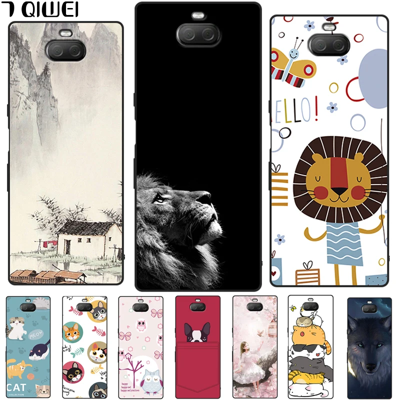 

6.5'' For Sony Xperia 10 Plus Case Silicone Soft TPU Back Cover For Funda Sony Xperia 10 Plus Case 10Plus Cover 10 + Lion Para