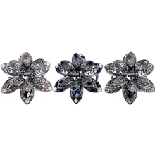2018 New Hot Vintage Flower Crystal Hair Claws Clip Rhinestone Hairpin Hair Jewelry Charm Hair Accessories For Women Small Grab 2018 New Hot Vintage Flower Crystal Hair Claws Clip Rhinestone Hairpin Hair Jewelry Charm Hair Accessories For Women Small Grab