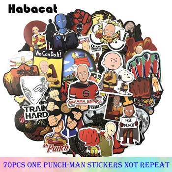 

70 Pcs/Pack Japanese Anime ONE PUNCH-MAN Stickers For Car Laptop Phone Skateboard Motorcycle Bicycle Cartoon Sticker
