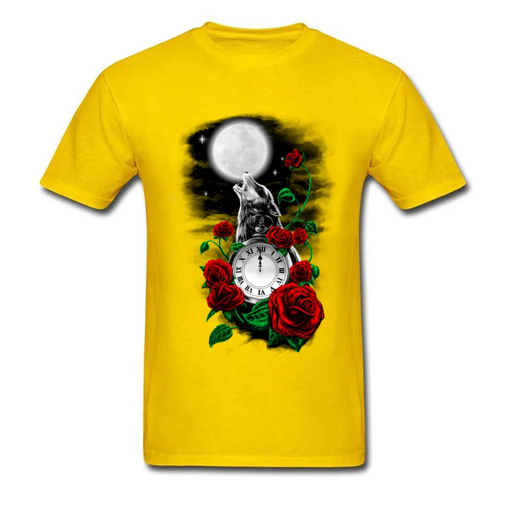 High Quality Men Tops Shirts Midnight Howl Casual T-shirts 100% Cotton Short Sleeve Summer T-shirts O-Neck Drop Shipping Midnight Howl yellow