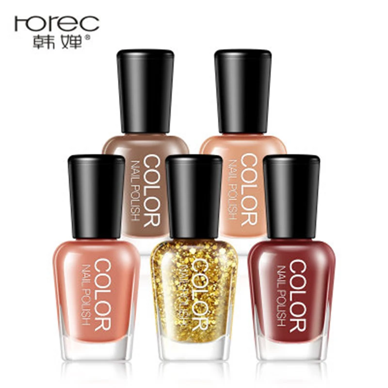 Horec 5mlX5pcs High technology & High quality Colorful And Watery Peelable Nail Polish Set