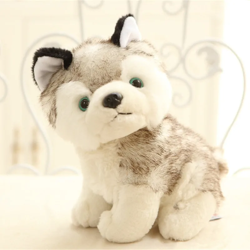 Kawaii Puppy Stuffed Toys 20cm Cute Simulation Husky Dog