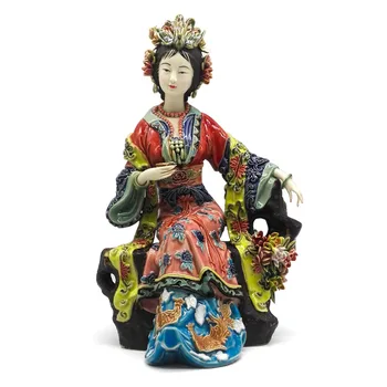 

Chinese Ceramic Dolls Fine Art Female Statue Sculpture Art Collections Angels Porcelain Collectible Home Decor Crafts
