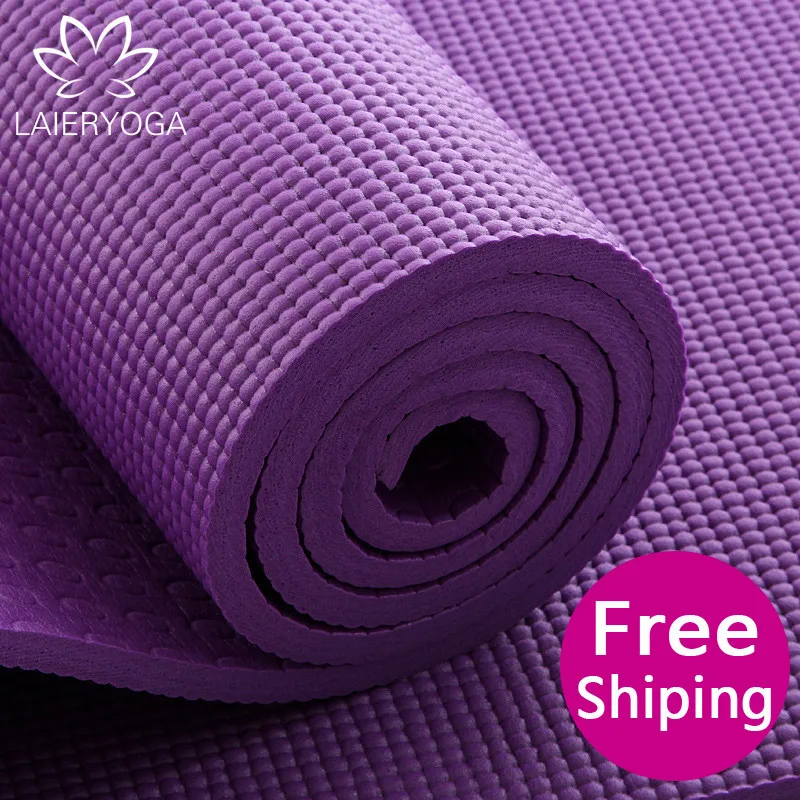 Laieryoga PVC yoga mat 8mm thick Beginners non smell antiskid sports