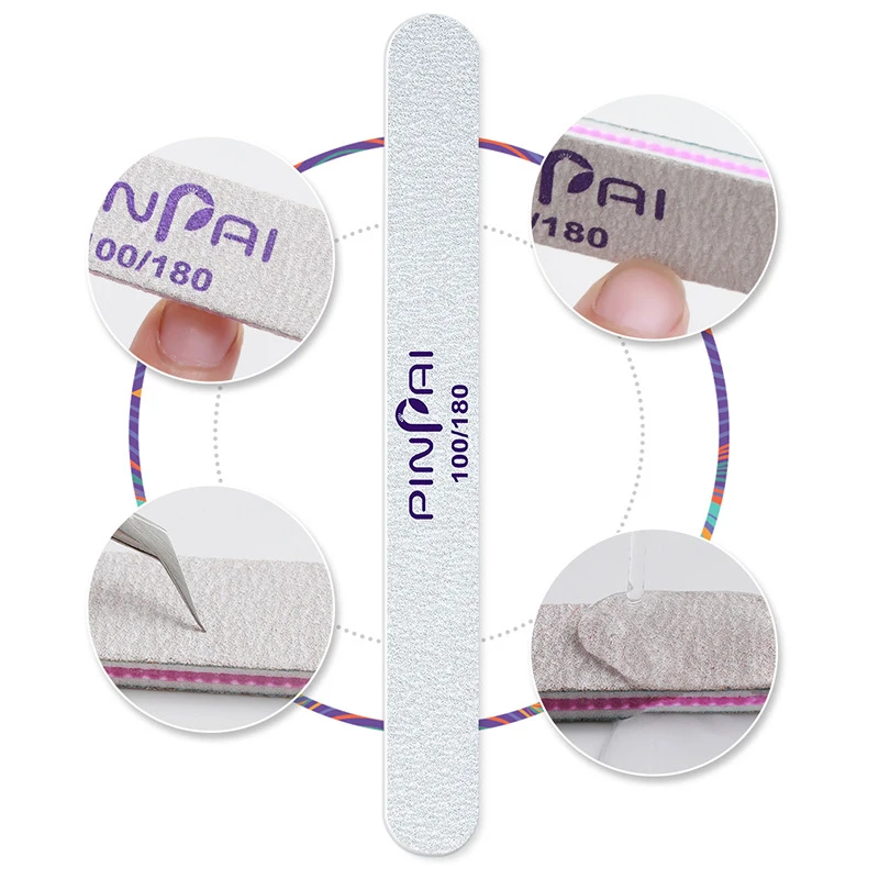 Модные серые пилочка для ногтей лак популярный высококачественный; для маникюра инструмент двухсторонняя шлифовка 100/180