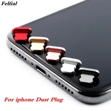 Металлическая пыль разъем зарядки Порты и разъёмы пыли разъем для iPhone XS XR XSMAX 8 7 6 6 S Plus пыли разъем Mini для iPhone 5, 5s, se телефон Аксессуары