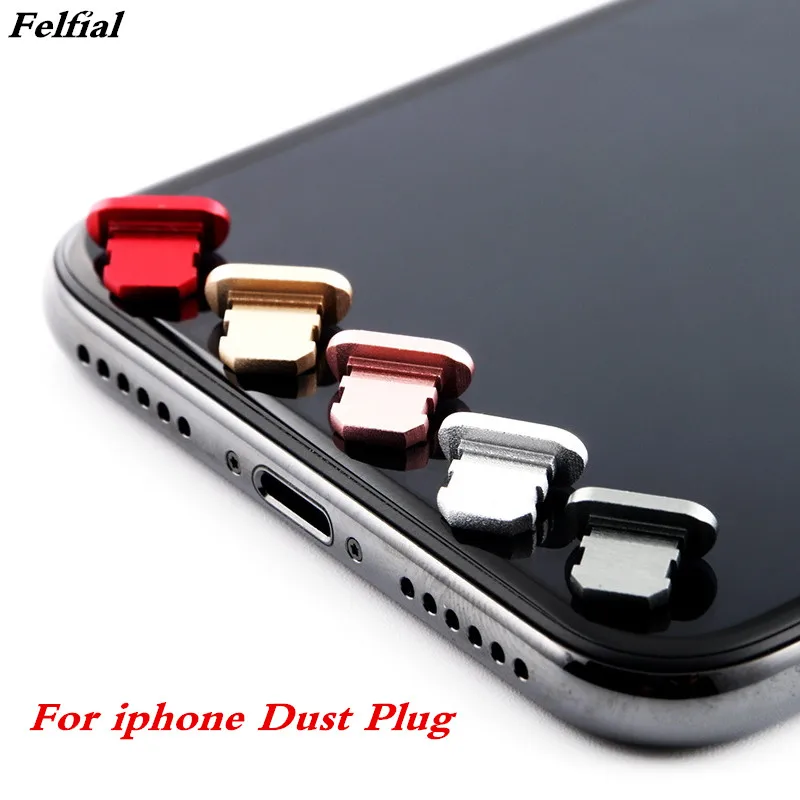 

Metal Dust plug Charging Port Dust Plug for iPhone XS XR XSMAX 8 7 6 6S Plus Mini Dust Plug For iPhone 5 5s SE Phone Accessories