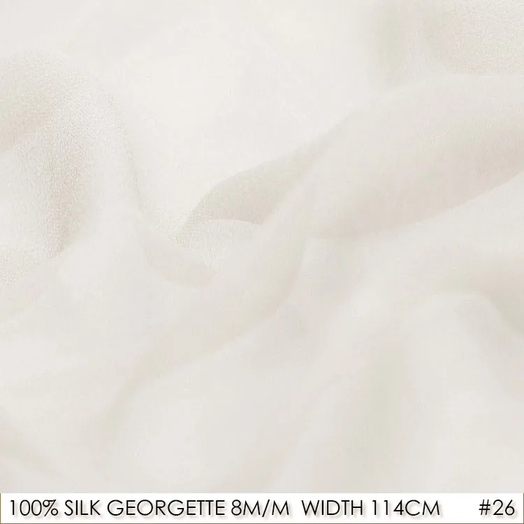 SILK 114cm width 8momme/100 Silk Chiffon Fabric Tulle Roll