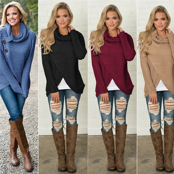 

New Fashion Women Long Sleeve Knitted Sweater Tops Batwing Cardigan Outwear Coat Oversized Autumn Winter Sweaters