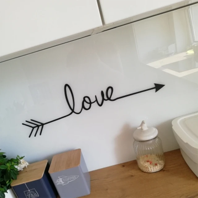 quotes LOVE Art wall sticker DIY Nordic style love arrow vinyl stickers living room bedroom decoration 2019
