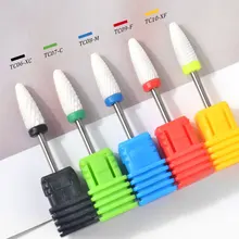 Сверло для дизайна ногтей керамический Средний точильный камень с головкой керамическая Опора инструмент для полировки электрические аксессуары для маникюра