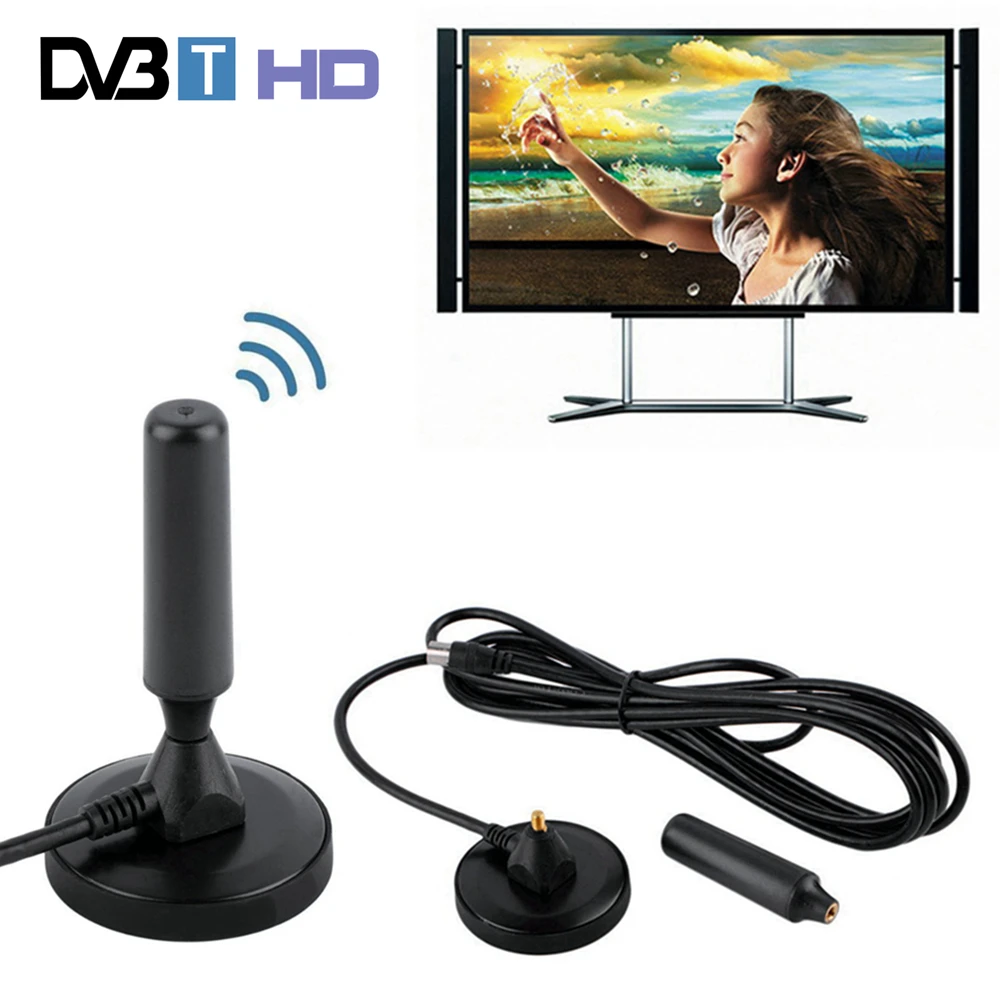 

30 dBi Gain 75 ohm Digital DVB-T Receiver Antenna FM Freeview Aerial Antena DVB T Coaxial Booster Cable Magnetic Base TV HDTV