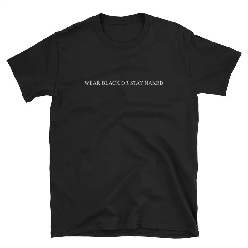 Носить черный или оставаться голым принтом женская футболка смешные изделия из хлопка футболка леди Yong Девушка Топ Футболка Прямая поставка S-550 - Цвет: black