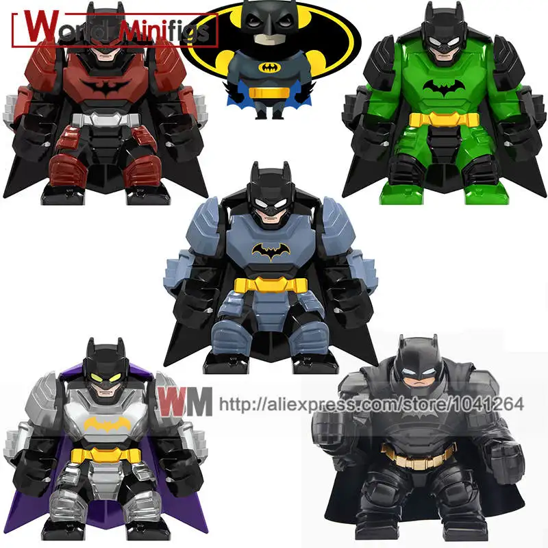 

Single DC Multicolor Batman Big Super Heroes 7cm High Action Building Blocks Model Bricks Toys For Children