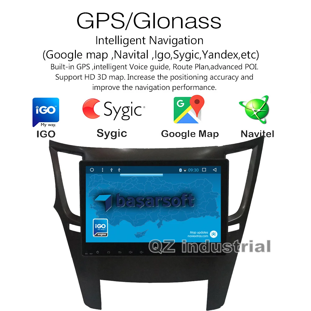 Clearance QZ industrial HD 10.2" IPS 2.5D Android 8.1 T3 for Subaru Outback Legacy Car Radio dvd player with 3G 4G GPS WIFI Navi Radio RDS 3