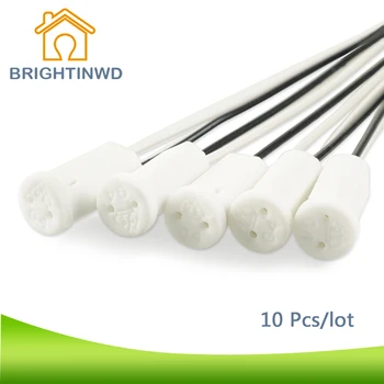

BRIGHTINWD 10pcs/lot G4 Lamp Base Holder Ceramic Head G4 Socket for G4 Halogen Lamp Crystal Light LED Light Heads BIG SALE