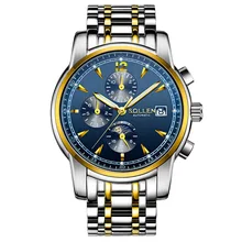 Relogio Masculino Fashion Men Watch Automatic Mechanical Sapphire crystal Wristwatch Stainless Steel 30m waterproof Male Clock