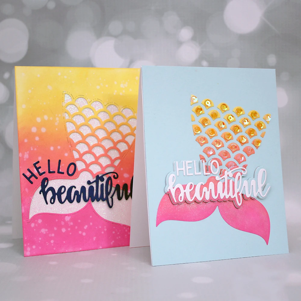 Mermaid tail Metal Cutting Dies for Scrapbooking Embossing