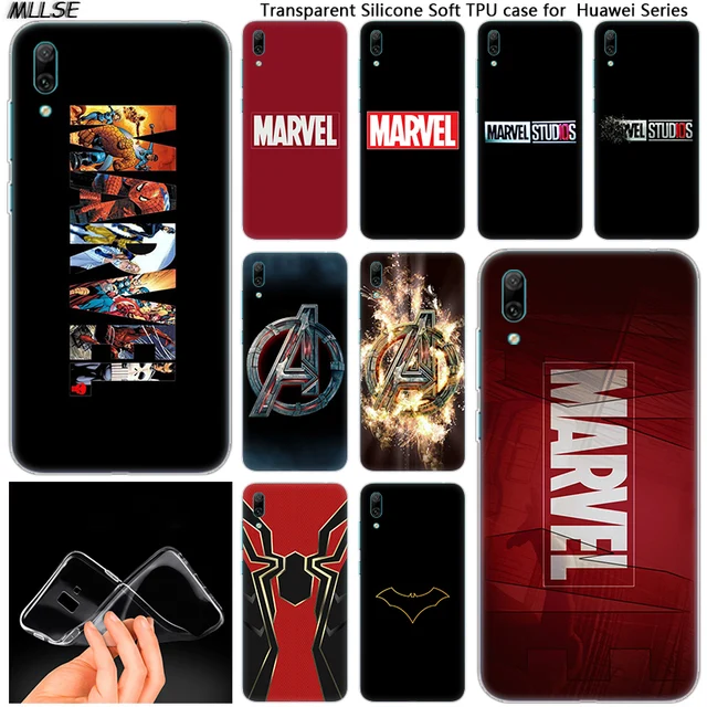 US $1.64 Marvel Comics Simple Logo Soft Silicone Case for Huawei Mate 10 20 Lite Pro Enjoy 8 9E Y6 Pro Y5 20