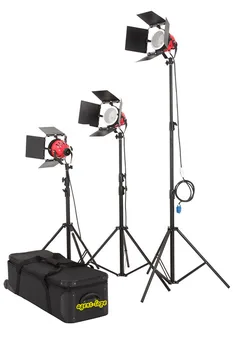 

Kit 3* PRO 800w Red Head Continuous Light with cooling frame +6* Bulb+3* Stand+1*Flycase soft flood lighting