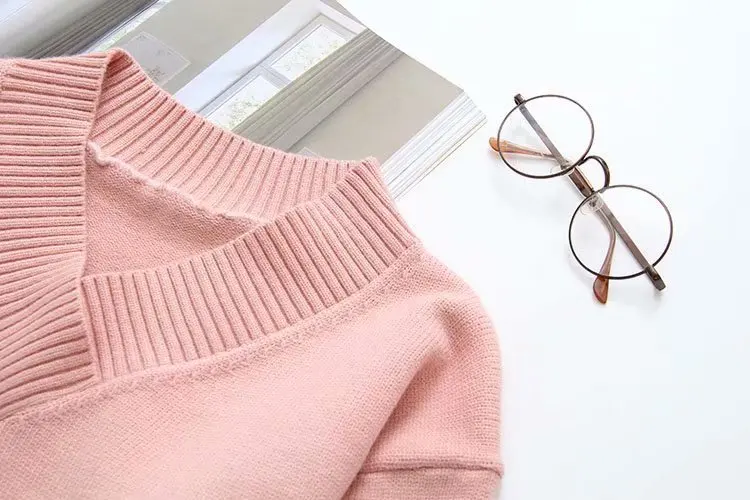 V-neck Sweater Women Long Sleeve Pullover Casual Solid Basic Sweater Autumn Spring Winter KKFY2520 V-neck Sweater Women Long Sleeve Pullover Casual Solid Basic Sweater Autumn Spring Winter KKFY2520