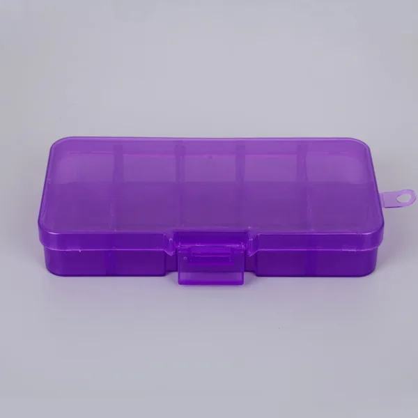 10 Slots Plastic Storage Jewelry Box Compartment Adjustable Container for Beads Earring Box for Jewelry Rectangle Box Case 