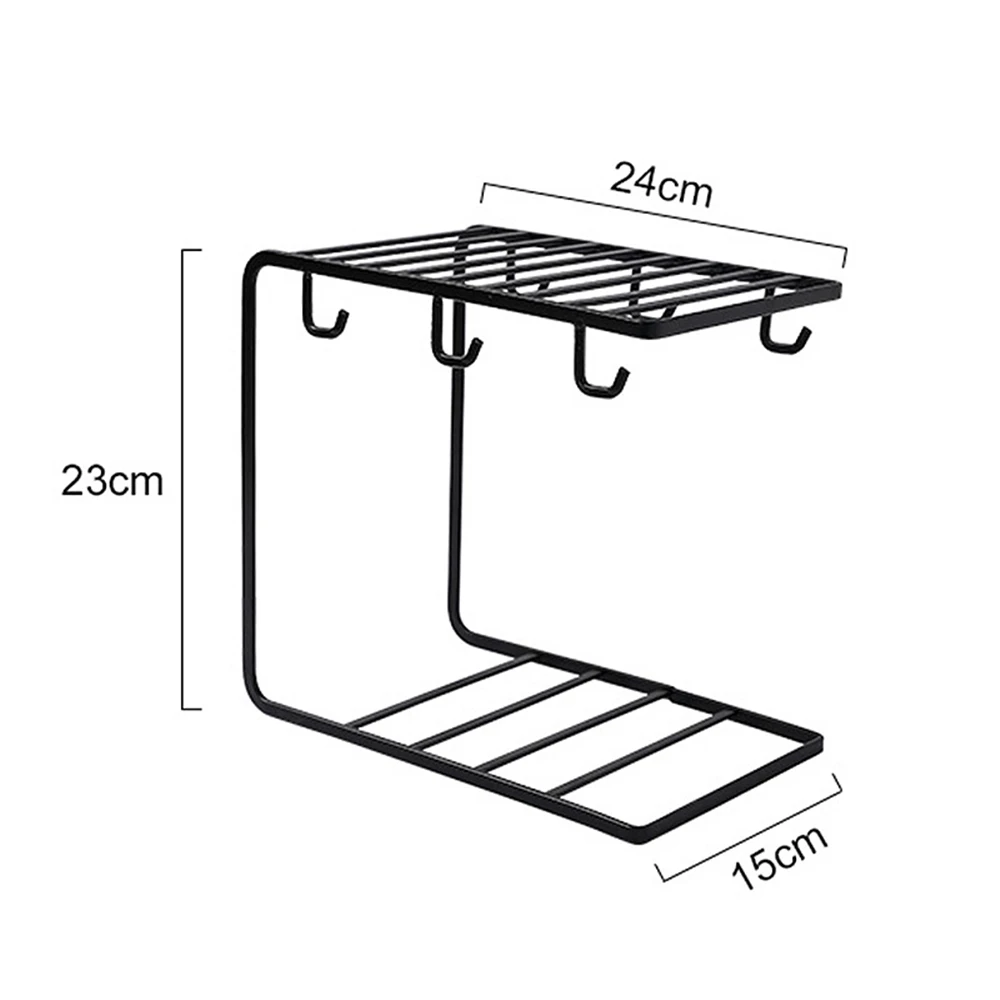 Креативный держатель для чашки из кованого железа, кухонная стойка, домашняя кружка, чашки, кофейная чашка, сливная полка, блюдце, подставки для кружек, c-образная структура, экономит место