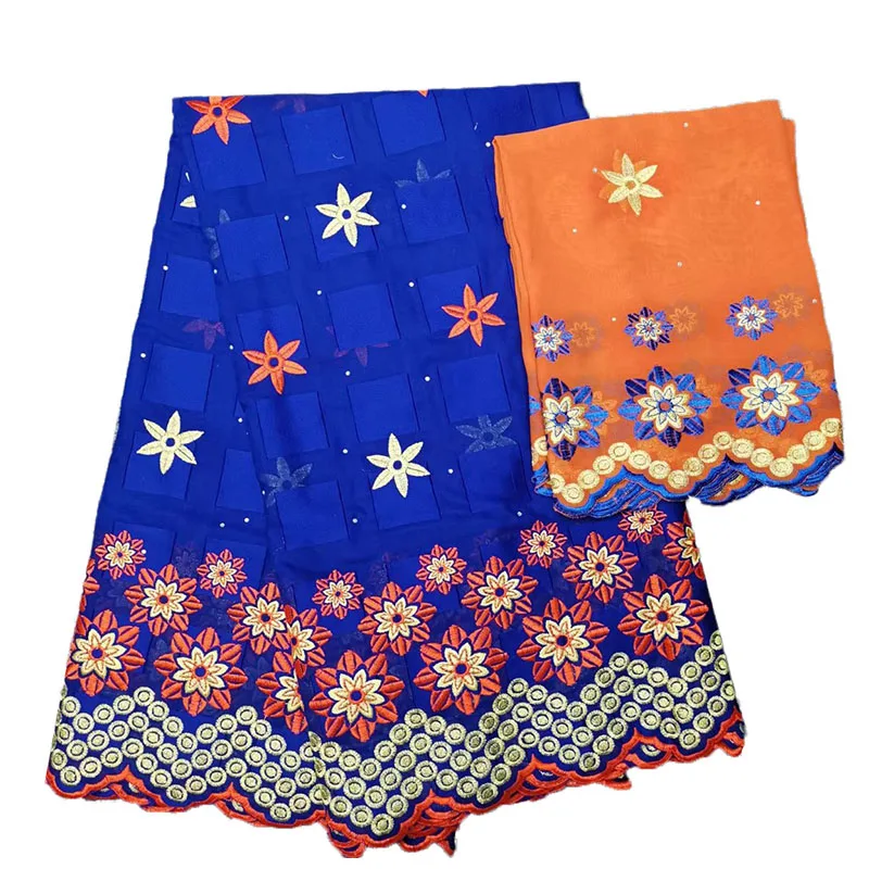 

2019 High Quality African Lace Fabric Latest Design Lace fabric 7yards Emboridery Cotton Lace French Lace FabricHA281-1