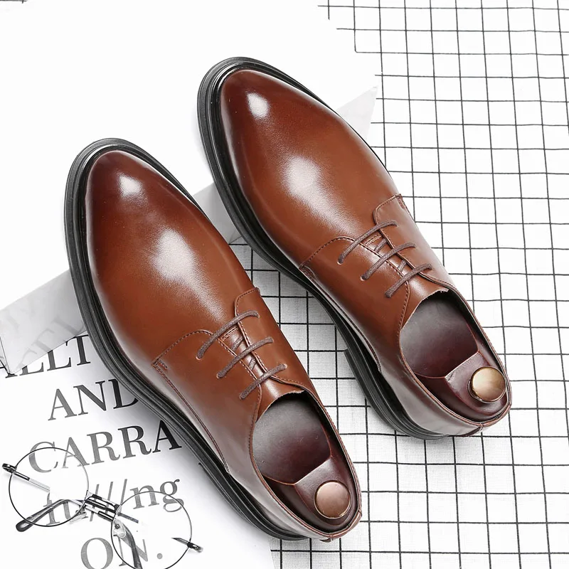 

Leather shoes for men commute business formal wear leather shoes for men work casual shoes with British style
