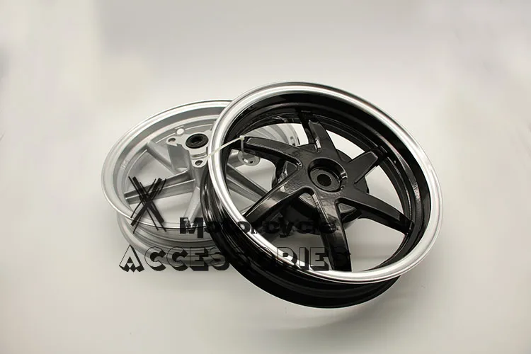 Аксессуары для мотоциклов изменение колеса для DIO50 AF34 AF35 DIO ZX34/35 10-дюймовая шпилька переднего колеса задние колеса одна цена за комплект - Цвет: Черный