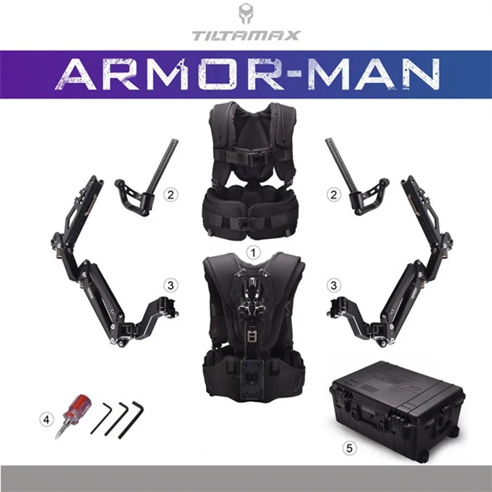 

TILTA MAX ARM-T02 ARMOR-MAN 2.0 II Gravity Ronin Movi 3-Axis Gimbal Exoskeleton Support Steadicam Stabilizer Vest