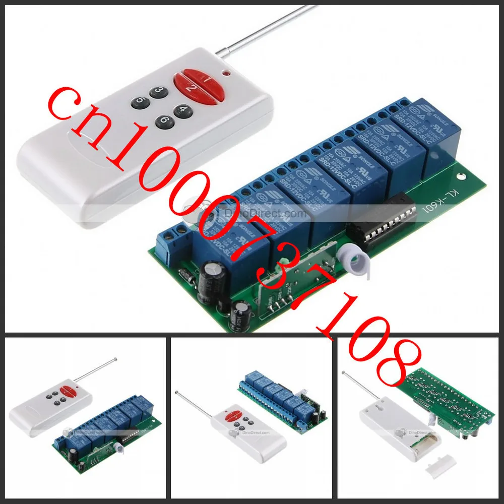 

NEW/ 6CH DC12V 10A 1000M RF Wireless Remote Control System (transmitter+receiver/switch)